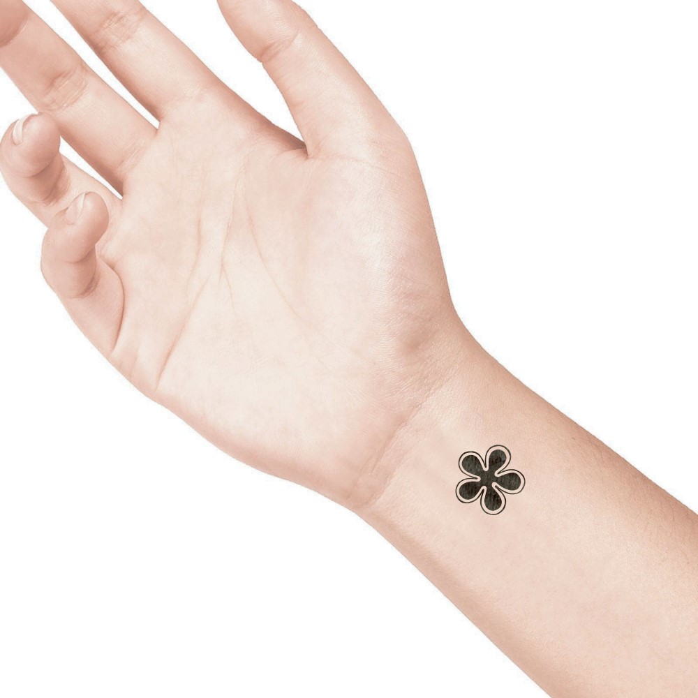temporary tattoo preview image Daisy, For woman and childeren, skin safe tattoo, Ephemeral Tattoo Stamp for Body and Arm, Water Resistant