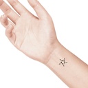 temporary tattoo preview image music star, For woman and childeren, skin safe tattoo, Ephemeral Tattoo Stamp for Body and Arm, Water Resistant