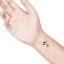 temporary tattoo preview image Twig, For woman and childeren, skin safe tattoo, Ephemeral Tattoo Stamp for Body and Arm, Water Resistant