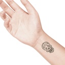 temporary tattoo preview image Sugar Skull, For woman and childeren, skin safe tattoo, Ephemeral Tattoo Stamp for Body and Arm, Water Resistant