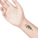 temporary tattoo preview image Rose, For woman and childeren, skin safe tattoo, Ephemeral Tattoo Stamp for Body and Arm, Water Resistant