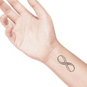 temporary tattoo preview image infinity, For woman and childeren, skin safe tattoo, Ephemeral Tattoo Stamp for Body and Arm, Water Resistant