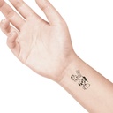 temporary tattoo preview image cow, For woman and childeren, skin safe tattoo, Ephemeral Tattoo Stamp for Body and Arm, Water Resistant