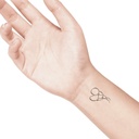 temporary tattoo preview image ballons, For woman and childeren, skin safe tattoo, Ephemeral Tattoo Stamp for Body and Arm, Water Resistant