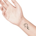 temporary tattoo preview image Cat, For woman and childeren, skin safe tattoo, Ephemeral Tattoo Stamp for Body and Arm, Water Resistant