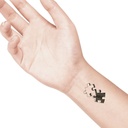 temporary tattoo preview image Puzzle, For woman and childeren, skin safe tattoo, Ephemeral Tattoo Stamp for Body and Arm, Water Resistant