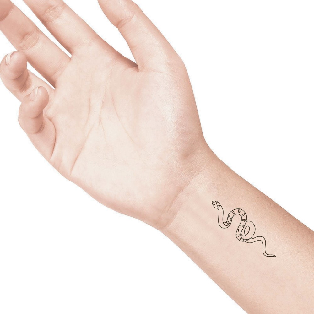 temporary tattoo preview image Snake, For woman and childeren, skin safe tattoo, Ephemeral Tattoo Stamp for Body and Arm, Water Resistant