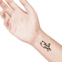 temporary tattoo preview image Devil, For woman and childeren, skin safe tattoo, Ephemeral Tattoo Stamp for Body and Arm, Water Resistant