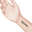 temporary tattoo preview image Flower Lines, For woman and childeren, skin safe tattoo, Ephemeral Tattoo Stamp for Body and Arm, Water Resistant