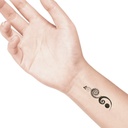 temporary tattoo preview image Dots Tribal, For woman and childeren, skin safe tattoo, Ephemeral Tattoo Stamp for Body and Arm, Water Resistant