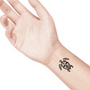 temporary tattoo preview image Polynesian Turtle, For woman and childeren, skin safe tattoo, Ephemeral Tattoo Stamp for Body and Arm, Water Resistant