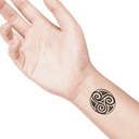 temporary tattoo preview image Triskell, For woman and childeren, skin safe tattoo, Ephemeral Tattoo Stamp for Body and Arm, Water Resistant