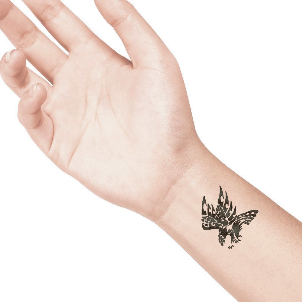 temporary tattoo preview image Eagle, For woman and childeren, skin safe tattoo, Ephemeral Tattoo Stamp for Body and Arm, Water Resistant