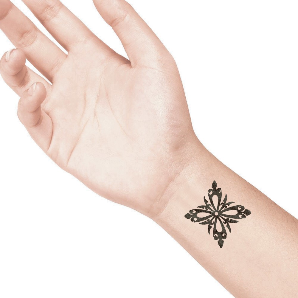 temporary tattoo preview image Tribal, For woman and childeren, skin safe tattoo, Ephemeral Tattoo Stamp for Body and Arm, Water Resistant