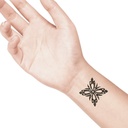 temporary tattoo preview image Tribal, For woman and childeren, skin safe tattoo, Ephemeral Tattoo Stamp for Body and Arm, Water Resistant