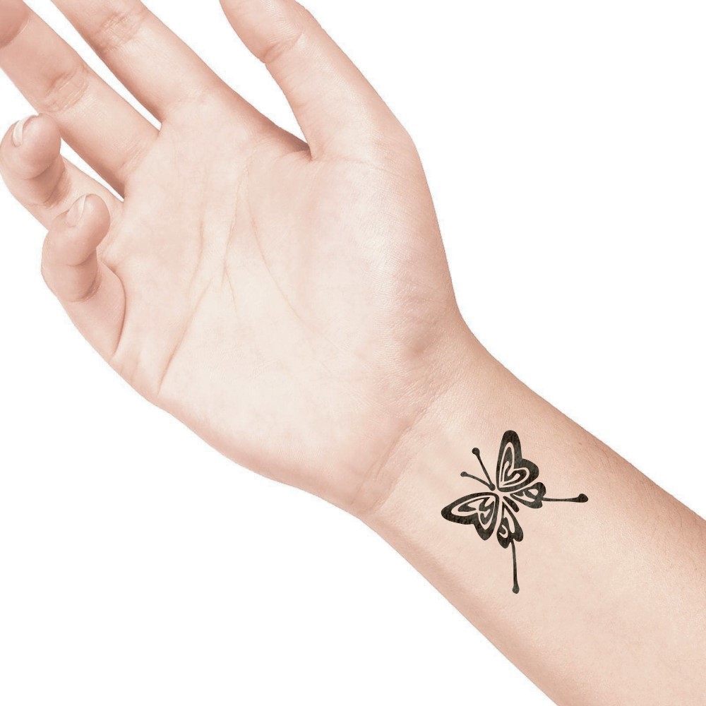 temporary tattoo preview image Large Butterfly, For woman and childeren, skin safe tattoo, Ephemeral Tattoo Stamp for Body and Arm, Water Resistant