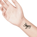 temporary tattoo preview image Crazy Gecko, For woman and childeren, skin safe tattoo, Ephemeral Tattoo Stamp for Body and Arm, Water Resistant