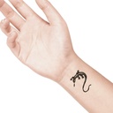 temporary tattoo preview image Lazy Lizard, For woman and childeren, skin safe tattoo, Ephemeral Tattoo Stamp for Body and Arm, Water Resistant