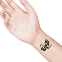 temporary tattoo preview image Curly Butterfly, For woman and childeren, skin safe tattoo, Ephemeral Tattoo Stamp for Body and Arm, Water Resistant
