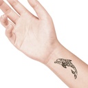 temporary tattoo preview image Giant Dolphin, For woman and childeren, skin safe tattoo, Ephemeral Tattoo Stamp for Body and Arm, Water Resistant