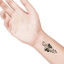 temporary tattoo preview image Giant Butterfly, For woman and childeren, skin safe tattoo, Ephemeral Tattoo Stamp for Body and Arm, Water Resistant