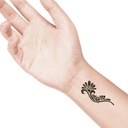temporary tattoo preview image Giant Curly Flower, For woman and childeren, skin safe tattoo, Ephemeral Tattoo Stamp for Body and Arm, Water Resistant