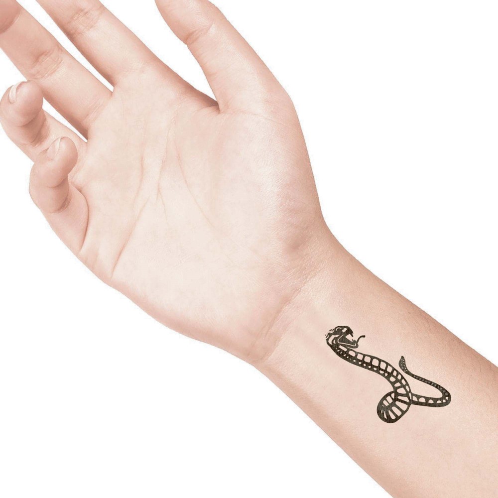 temporary tattoo preview image Giant Snake, For woman and childeren, skin safe tattoo, Ephemeral Tattoo Stamp for Body and Arm, Water Resistant