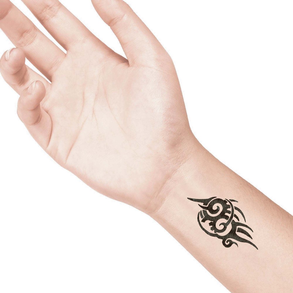 temporary tattoo preview image Giant Tribal Cool, For woman and childeren, skin safe tattoo, Ephemeral Tattoo Stamp for Body and Arm, Water Resistant