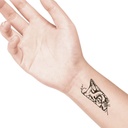 temporary tattoo preview image cat big, For woman and childeren, skin safe tattoo, Ephemeral Tattoo Stamp for Body and Arm, Water Resistant