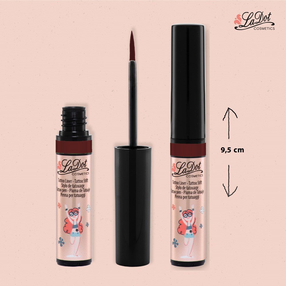 temporary tattoo Liner BROWN, For woman and childeren, skin safe tattoo, Ephemeral Tattoo Stamp for Body and Arm, Water Resistant