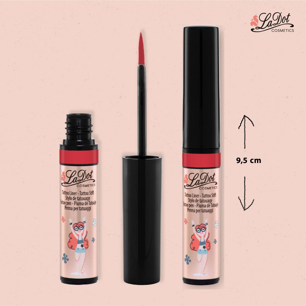 temporary tattoo Liner RED, For woman and childeren, skin safe tattoo, Ephemeral Tattoo Stamp for Body and Arm, Water Resistant