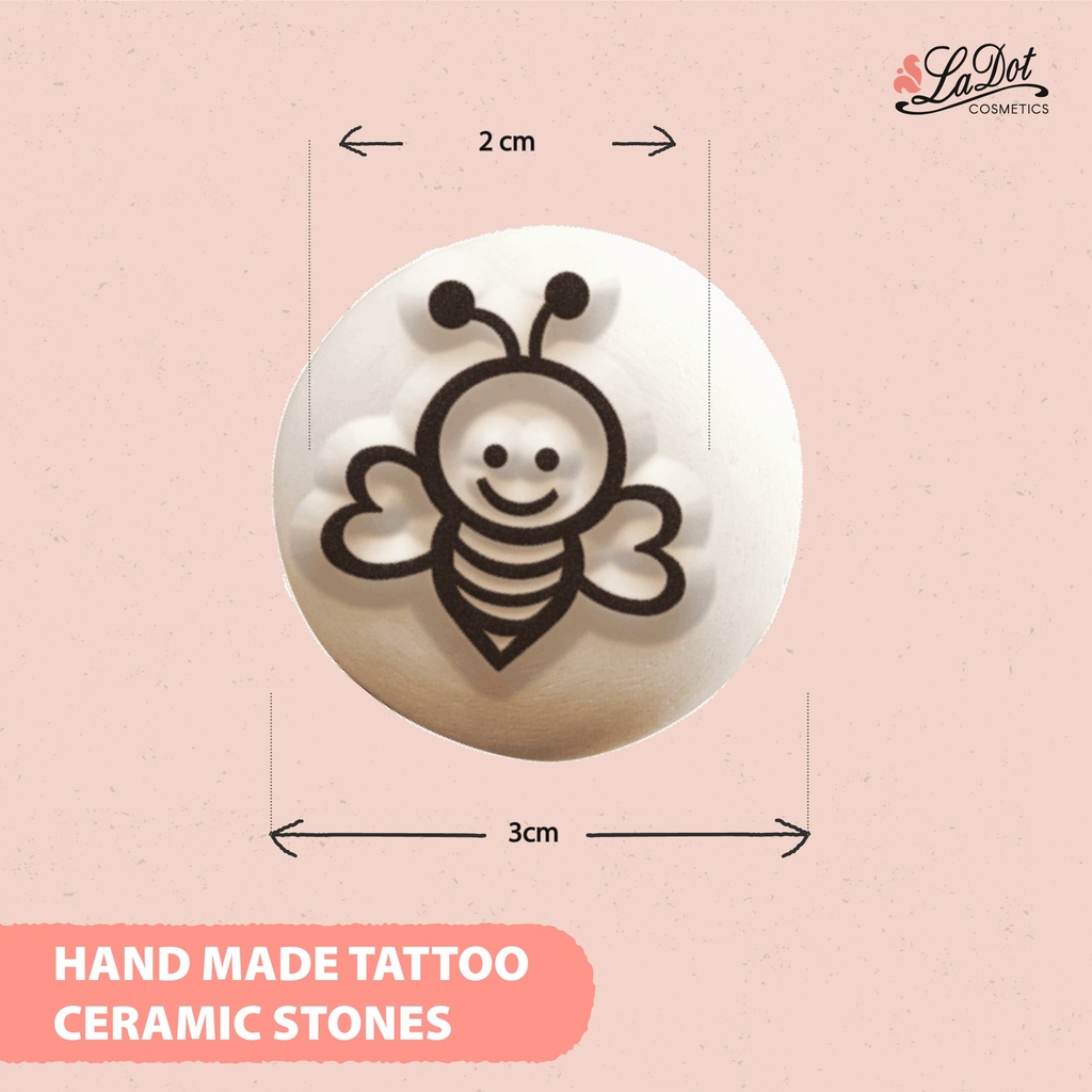 Instructions, how DIY temporary tattoo, fake tattoo little Bee, For woman and childeren, skin safe tattoo, Ephemeral Tattoo Stamp for Body and Arm, Water Resistant