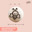 Instructions, how DIY temporary tattoo, fake tattoo little Bee, For woman and childeren, skin safe tattoo, Ephemeral Tattoo Stamp for Body and Arm, Water Resistant