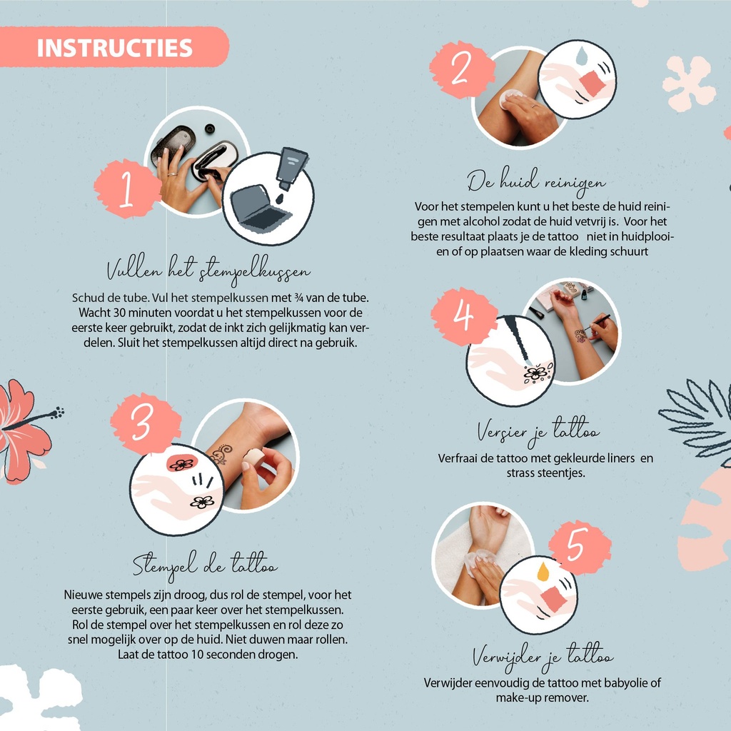 Instructions, how DIY temporary tattoo, fake tattoo tattoo Liner BLACK Water Resistant