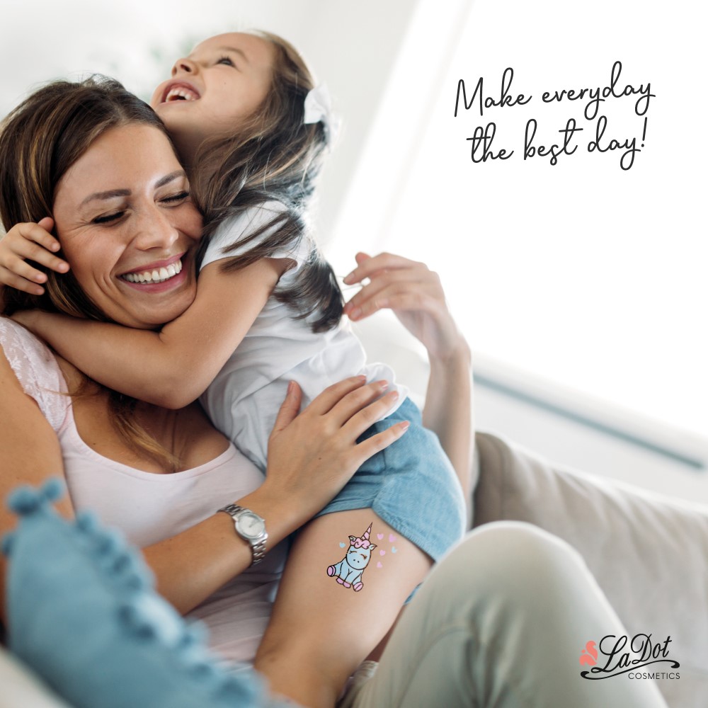 Impression Ladot temporary tattoos ballons, For woman and childeren, skin safe tattoo, Ephemeral Tattoo Stamp for Body and Arm, Water Resistant