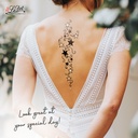 Impression Ladot temporary tattoos Lady Rose, For woman and childeren, skin safe tattoo, Ephemeral Tattoo Stamp for Body and Arm, Water Resistant