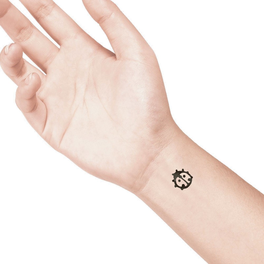 temporary tattoo preview image Lady Bug, For woman and childeren, skin safe tattoo, Ephemeral Tattoo Stamp for Body and Arm, Water Resistant
