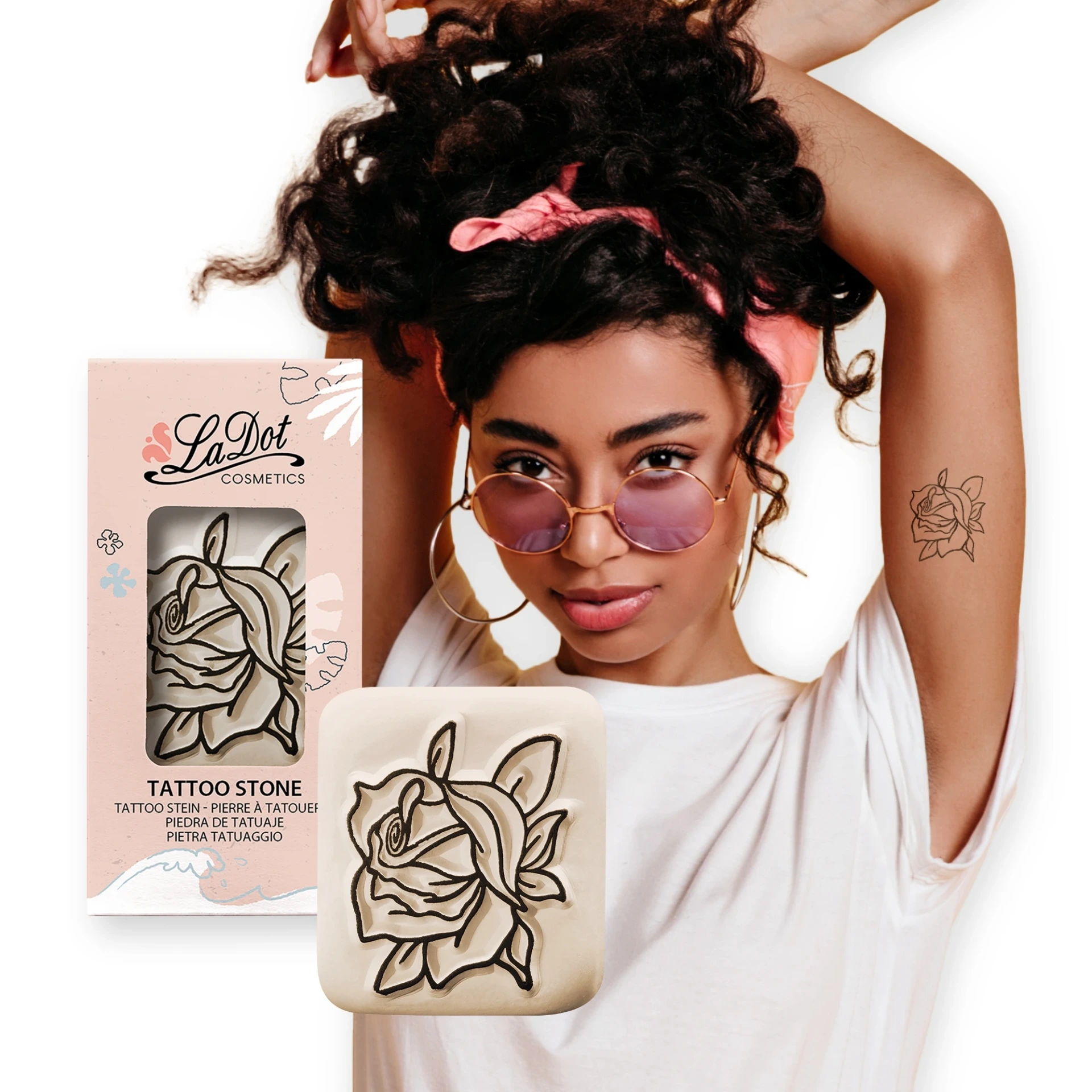 [L11] Temporary tattoo Lady Rose