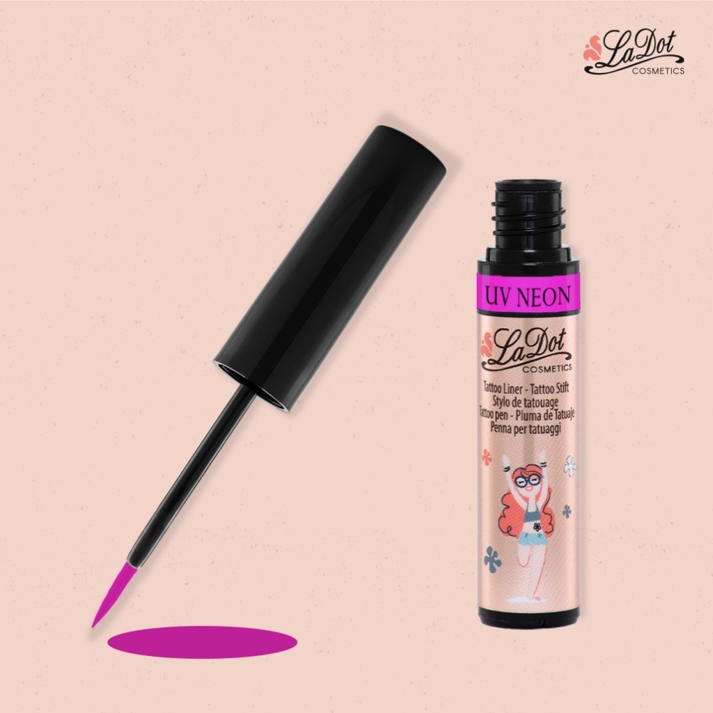 [LIN_N_PINK] Liner – Stylo Tatouage temporaire, neon Rose