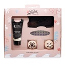 Tatouage temporaire Set S - Étoile et Fleur, strass