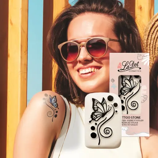 [M229] Temporory tattoo Butterfly on Flower