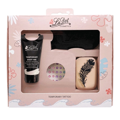 [GIFTPACK-5] Temporary tattoo Set M - stone feather and rhinestone
